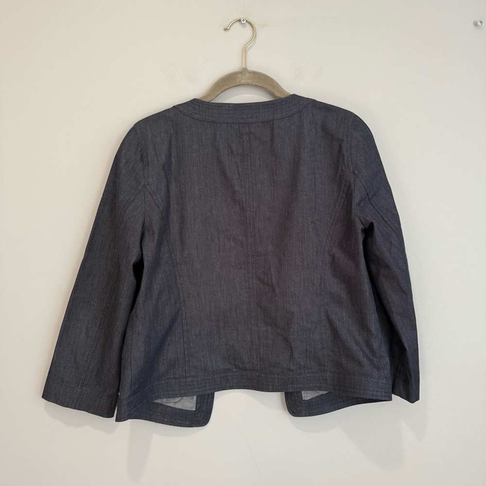 LOFT Dark Denim Blazer Jacket - Picture 2 of 3